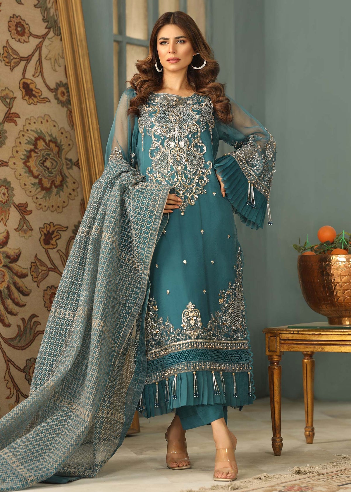 Laleen KHALISH 3 Piece Suit Teal