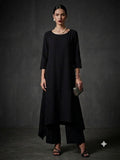 Maheen Khan Blended Crepe Essential Noir Set Black 2 Piece