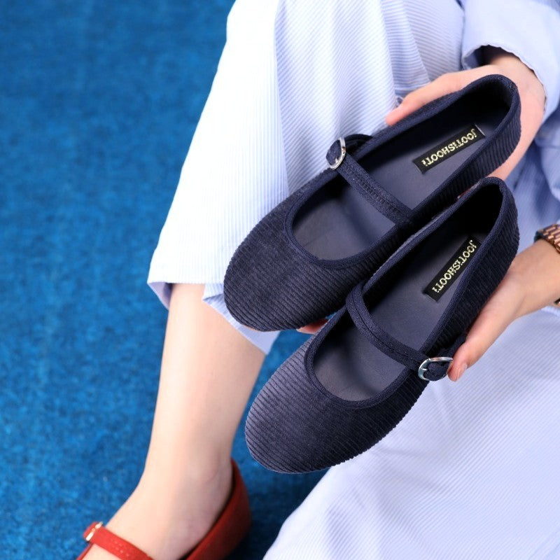 JootiShooti - Midnight Corduroy Mary Jane