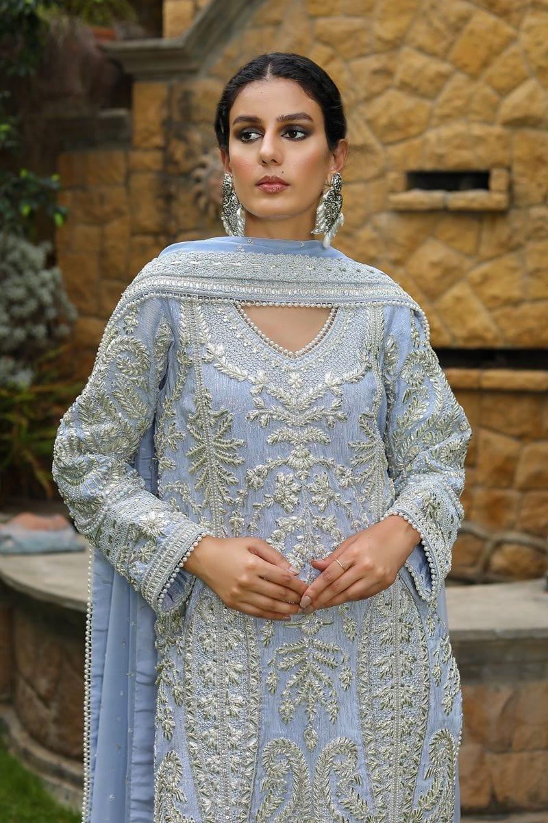 Rizwan Beyg - Mephisto Ice Blue - Pure Lame - 2 Piece - Studio by TCS