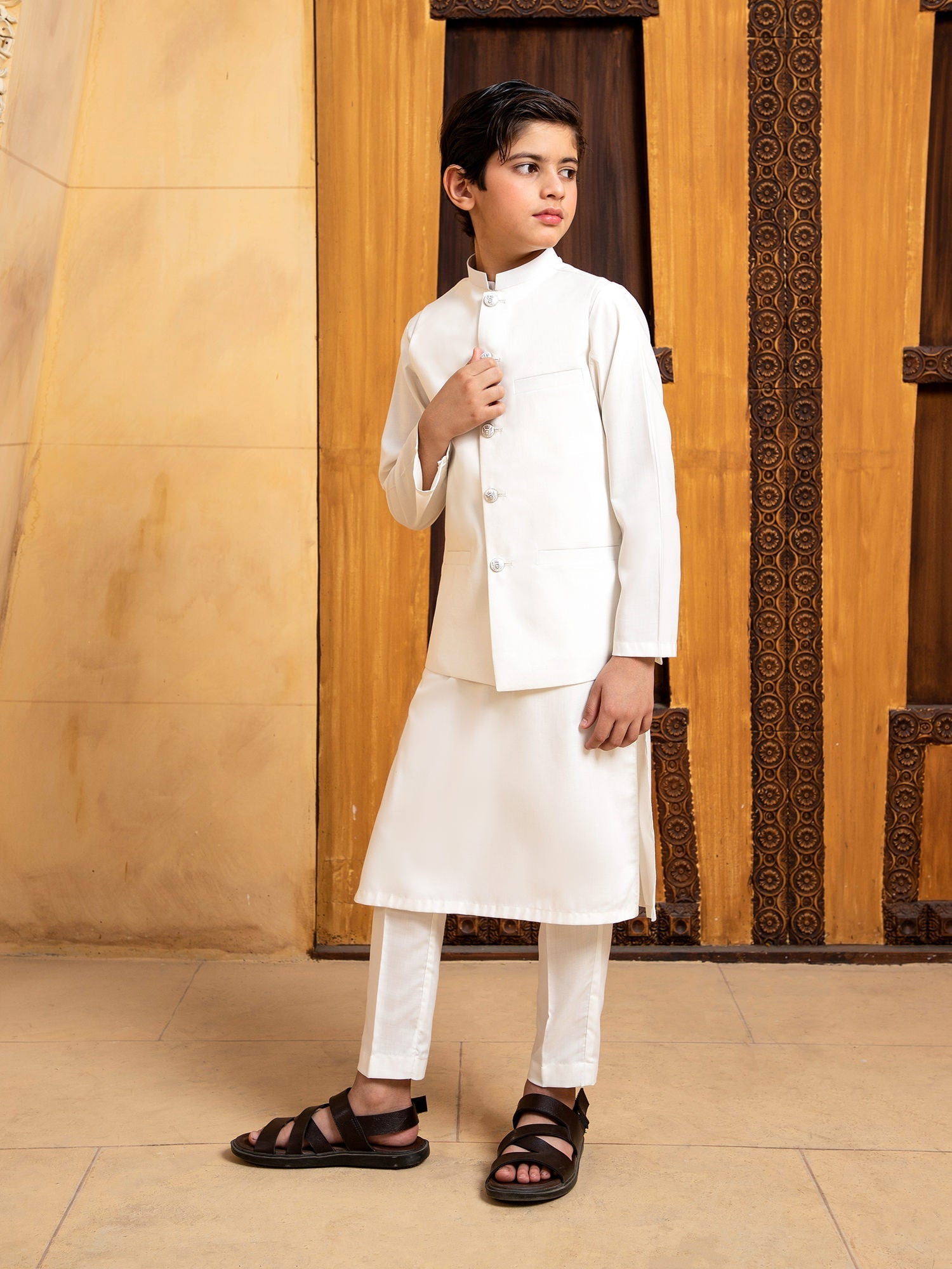 Shahjahan - OffWhite Waistcoat - 1 Piece
