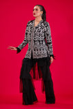 Salahuddin Pasha - Amara Silk Jacket For Women - Black - 2 Piece