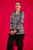 Salahuddin Pasha - Amara Silk Jacket For Women - Black - 2 Piece