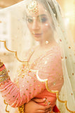 Salahuddin Pasha - La Reveur Silk Lehnga choli For Women - Peach - 3 Piece