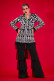Salahuddin Pasha - Amara Silk Jacket For Women - Black - 2 Piece