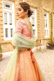 Salahuddin Pasha - La Reveur Silk Lehnga choli For Women - Peach - 3 Piece