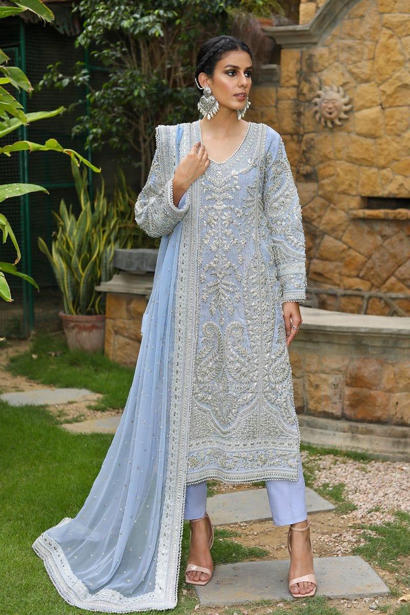 Rizwan Beyg - Mephisto Ice Blue - Pure Lame - 2 Piece - Studio by TCS