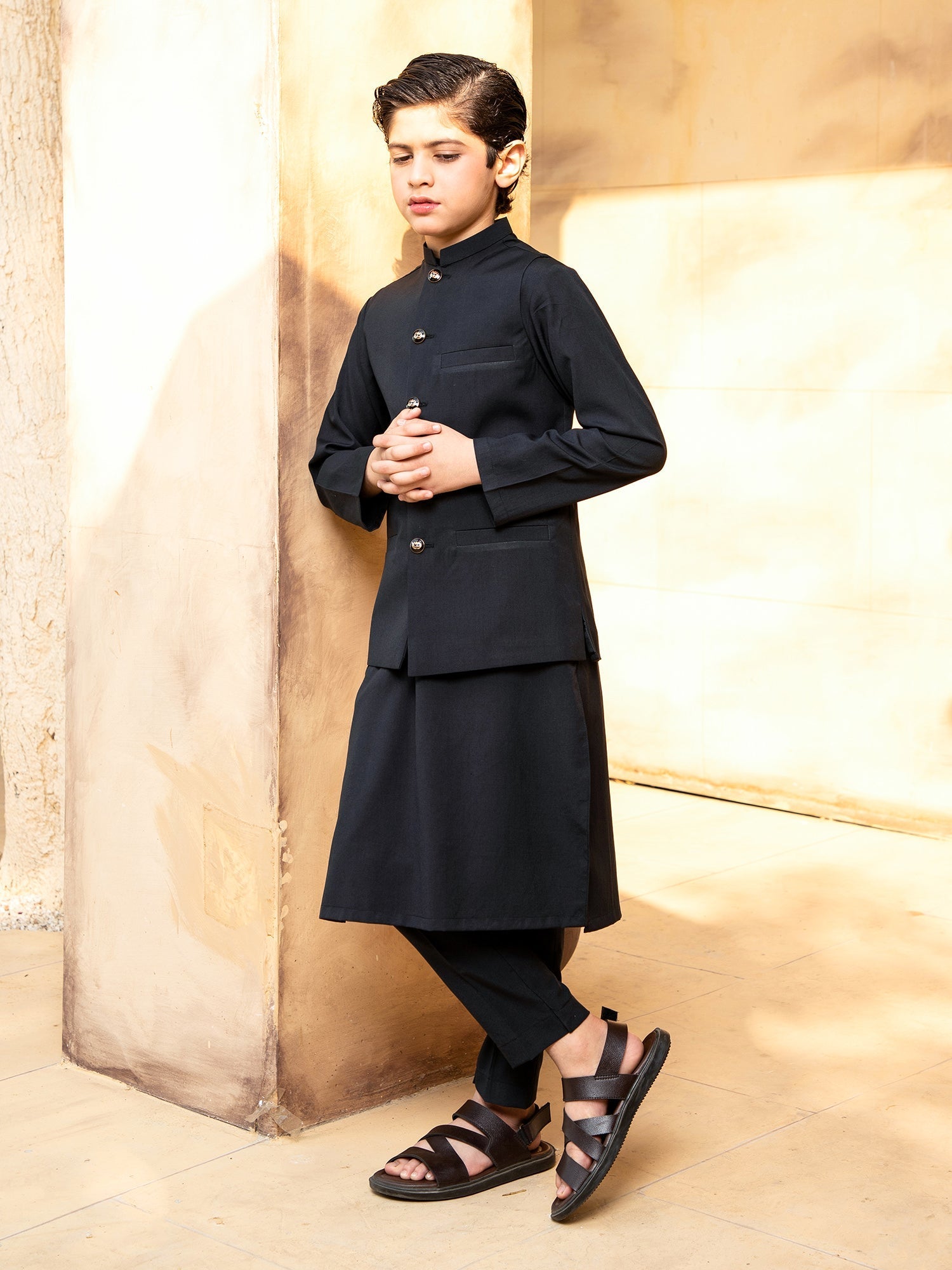 Shahjahan - Black Waistcoat - 1 Piece
