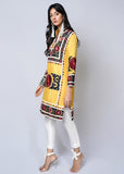 Rizwan Beyg - Suzani Silk Floss Embroidered Yellow Top - Studio by TCS