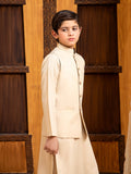 Shahjahan - Ivory Skin Kurta Trouser with Waistcoat - 3 Piece