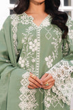 Cross Stitch - Moss Luxe Net Suit For Women - Green - 2 Piece