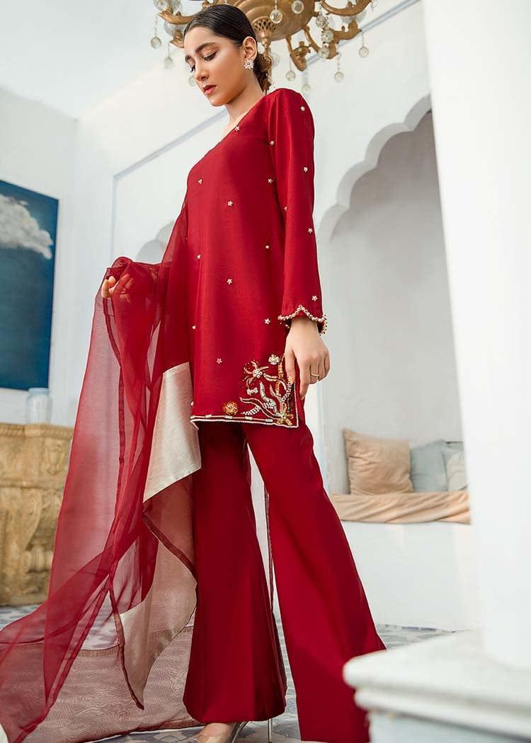 Allure by Ih - Nostalgic - Katan Silk - Burgundy - 3 Piece - Studio by TCS