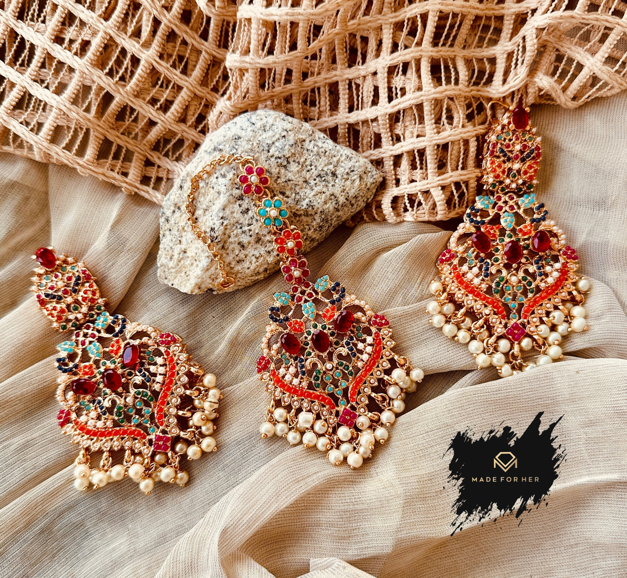 Made for Her - Zauq-e-Rang Earring Tikka - KAT1002