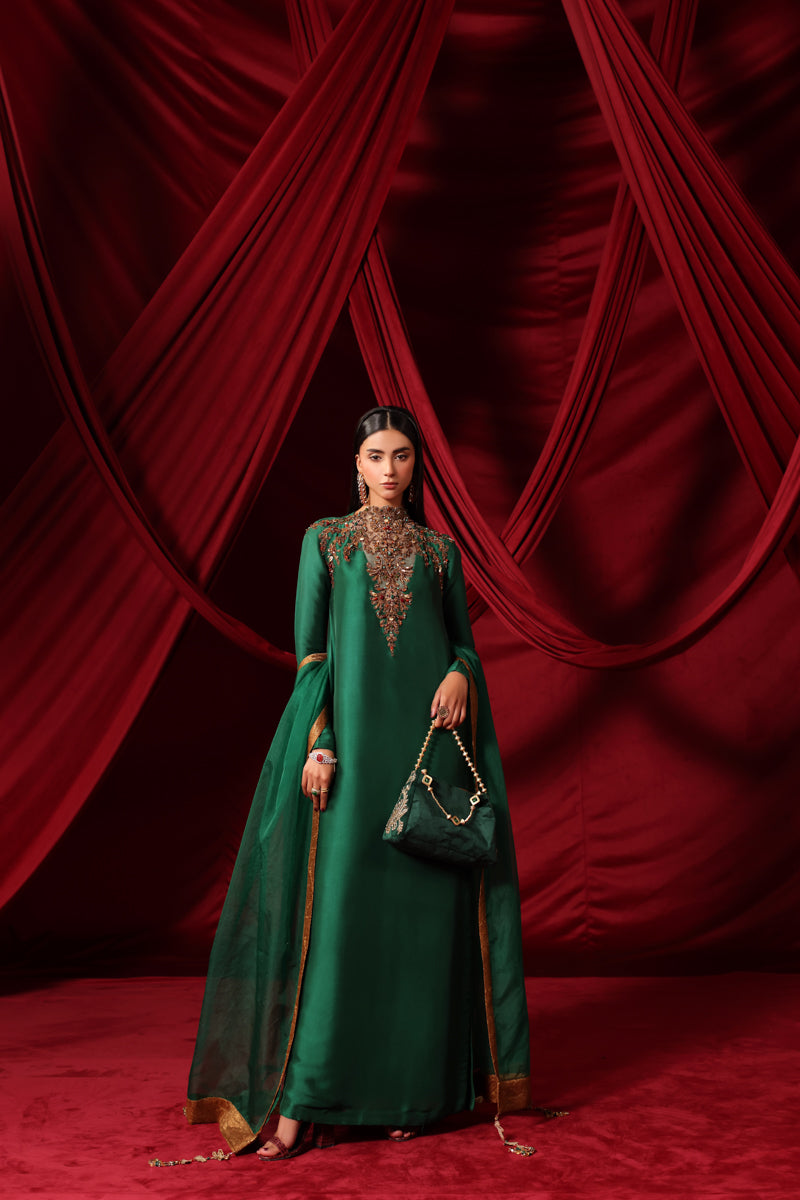 Musferah Saad - The Emerald Queen Suit For Women - 3 piece