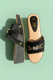 Milli Shoes - Platform Heel Slides For Women - Black