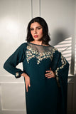 Insia Sohail - Kaftaan - Emerald Green - Chiffon - 2 Piece