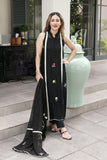 Insia Sohail - Kohl - Black - 3 Piece - Cotton net - Studio by TCS