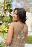 Alishba Kashif - AURA - taupe - Net and Maisoori - 3 Piece
