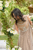 Alishba Kashif - AURA - taupe - Net and Maisoori - 3 Piece
