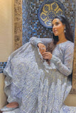 Pinktree - Aab-e-Rawaan - White & Blue - Muslin - 2 Piece