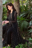 Natasha Kamal - Gorgette Chiffon Alba Suit For Women - Black - 3 Piece