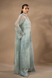 Sania Maskatiya - Ania - Organza / Charmeuse / Organza - Sky Blue - 3 Piece