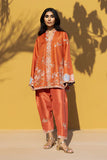Sania Maskatiya - Arley Jamawar & Raw Silk Suit For Women - Coral - 2 Piece