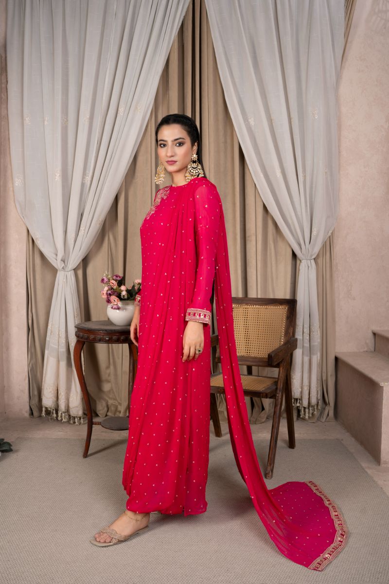 Reema Ahsan - Armin - Chiffon & Grip - Pink - 2 Piece