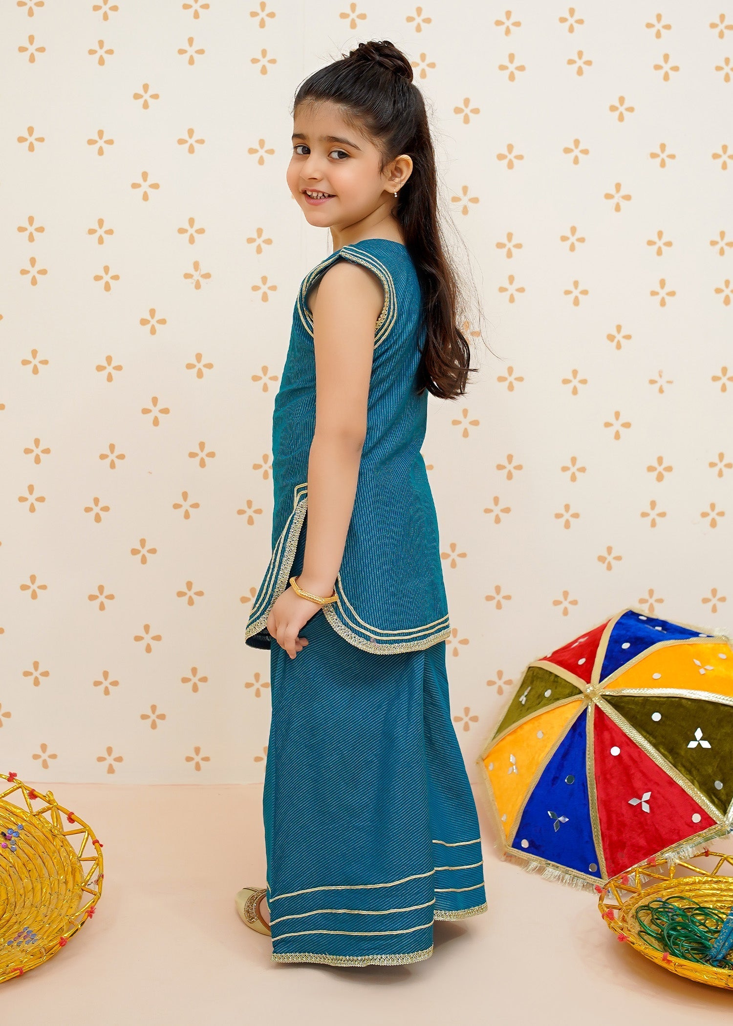Modest - Toddlers Blue Cotton Lawn Set | 9510