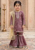 Modest Toddler 3 Piece Maysuri Gharara Suit Plum