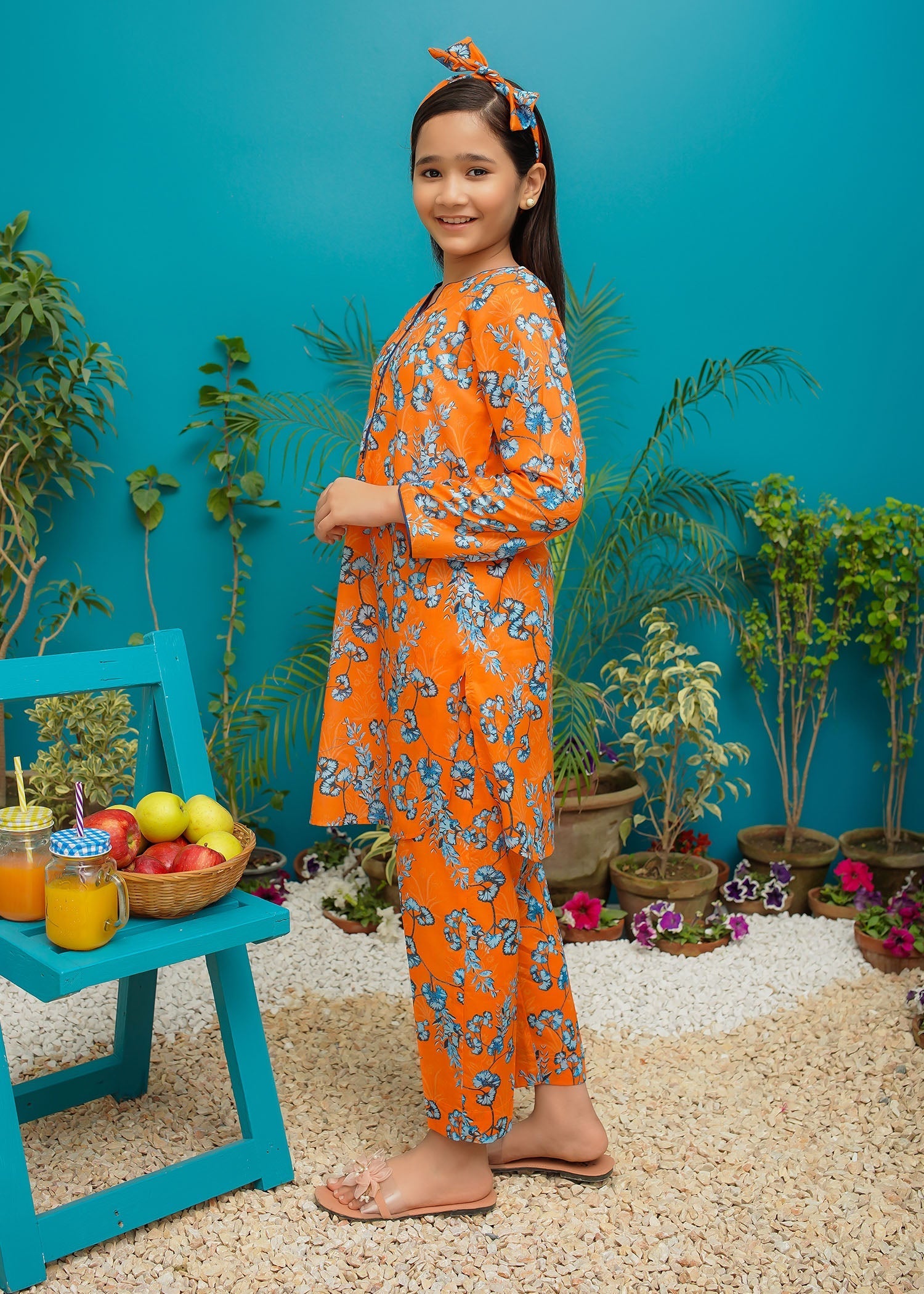 Modest - Sundown - Orange - Lawn - 2 Piece