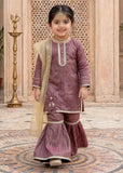Modest Toddler 3 Piece Maysuri Gharara Suit Plum