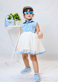 Modest - Denim Pearl - Net - 1 Piece Frock