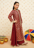Modest - Girls Organza Suit | 8985 - Maroon - 4 Piece