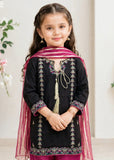 Modest Black Rawsilk Gharara 3 Piece