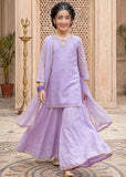 Modest Lavender 3 Piece Embroidered Chiffon Suit