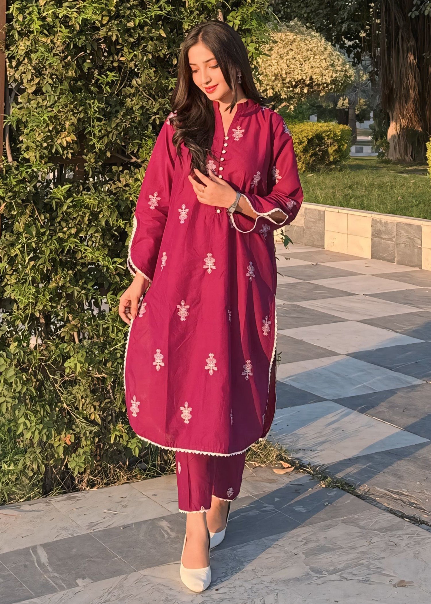 Modest - Myra - Cotton - Purple - 2 Piece
