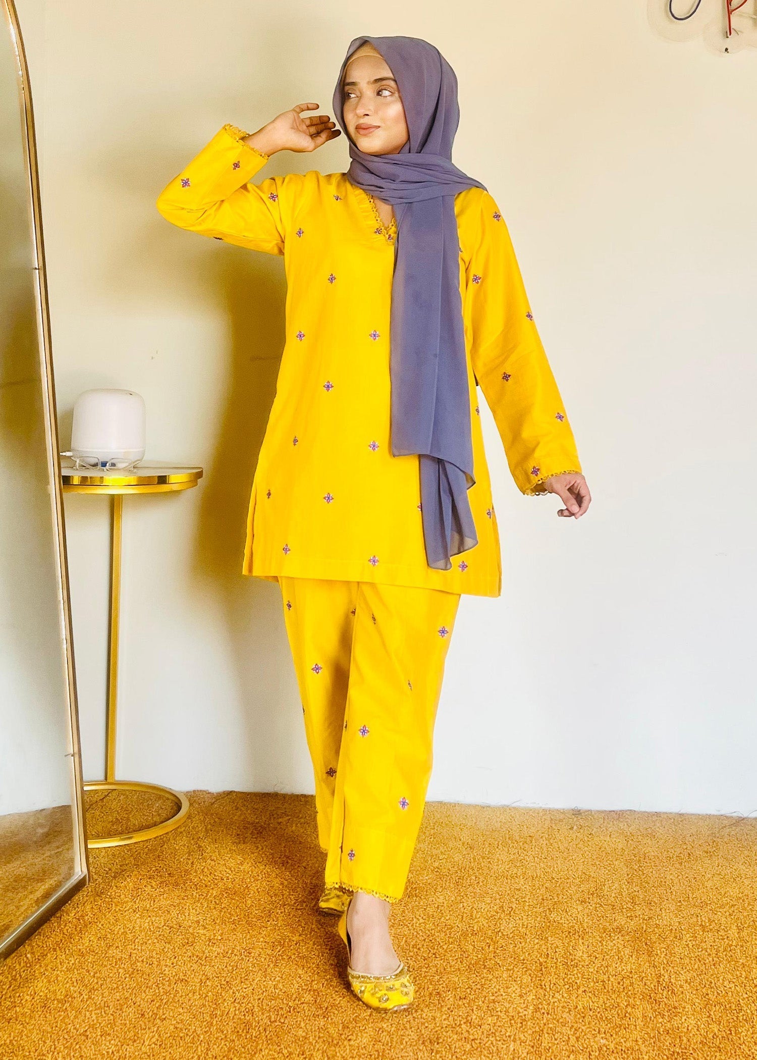 Modest - Aashi - Cotton - Yellow - 2 Piece