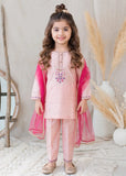 Modest Cotton Lawn Embroidered Gharara Pink 3 Piece