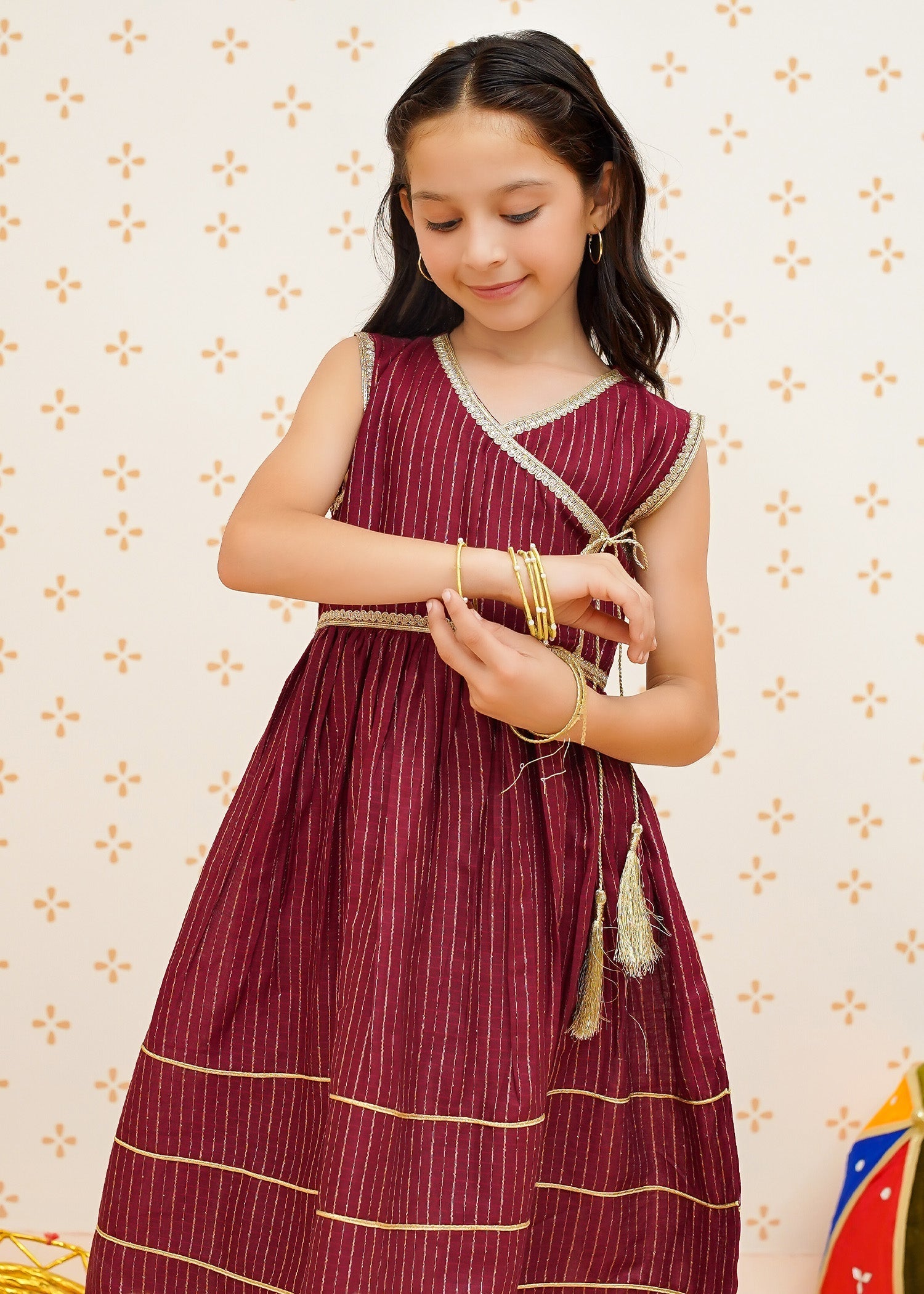 Modest - Girls 3 Piece Maroon Outfit  | 9470
