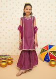 Modest - Cotton Ethnic Gharara Set - 9085 - Purple - Cotton - 3 Piece