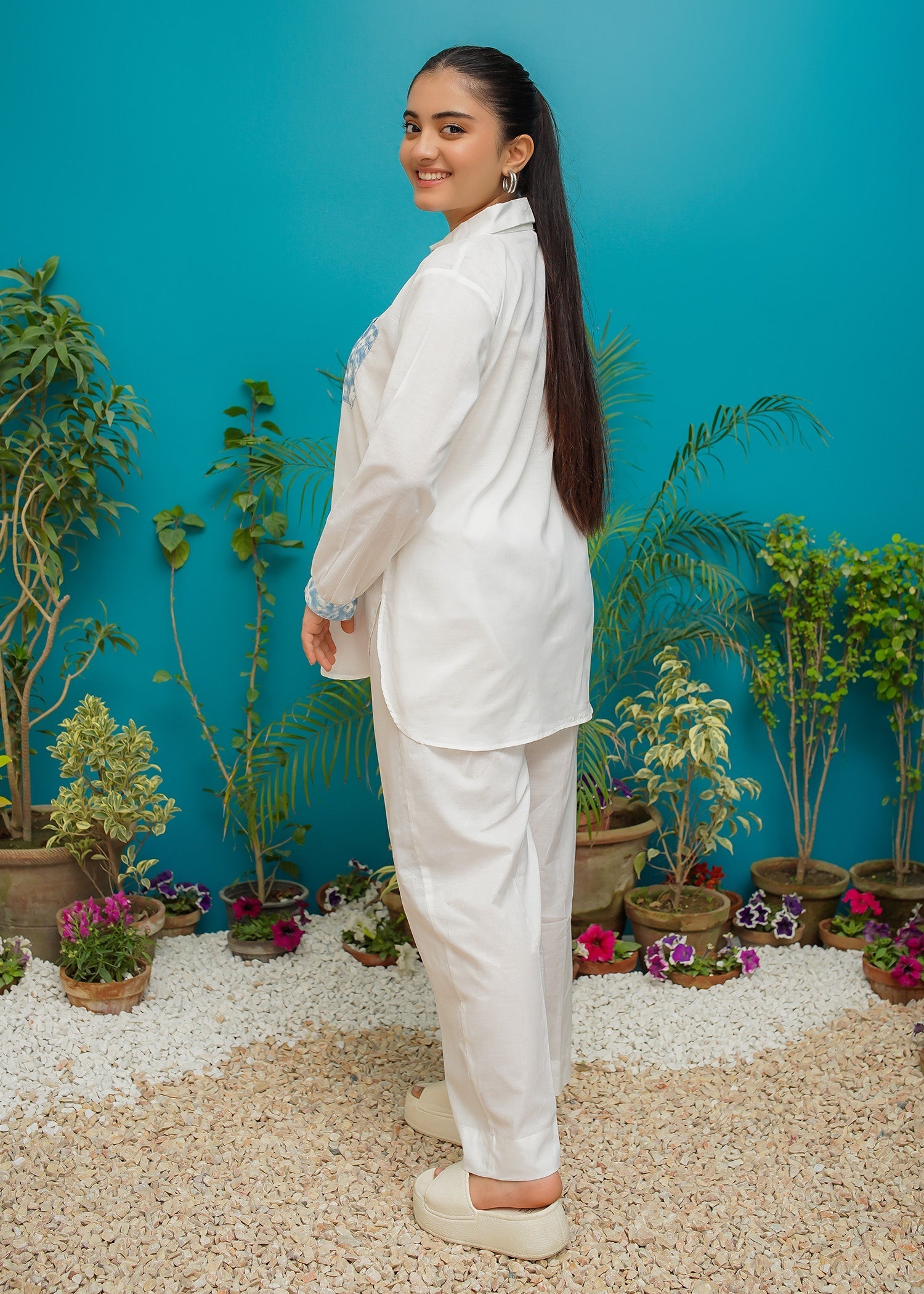Modest - Leena - White - Denim - 2 Piece