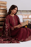 Cross Stitch - Woven Elegance - Khaddar Embroidered Suit - 3 Piece - Unstitch