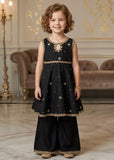 Modest - Viscose Embroidered Suit For Girl - Black - 3 Piece