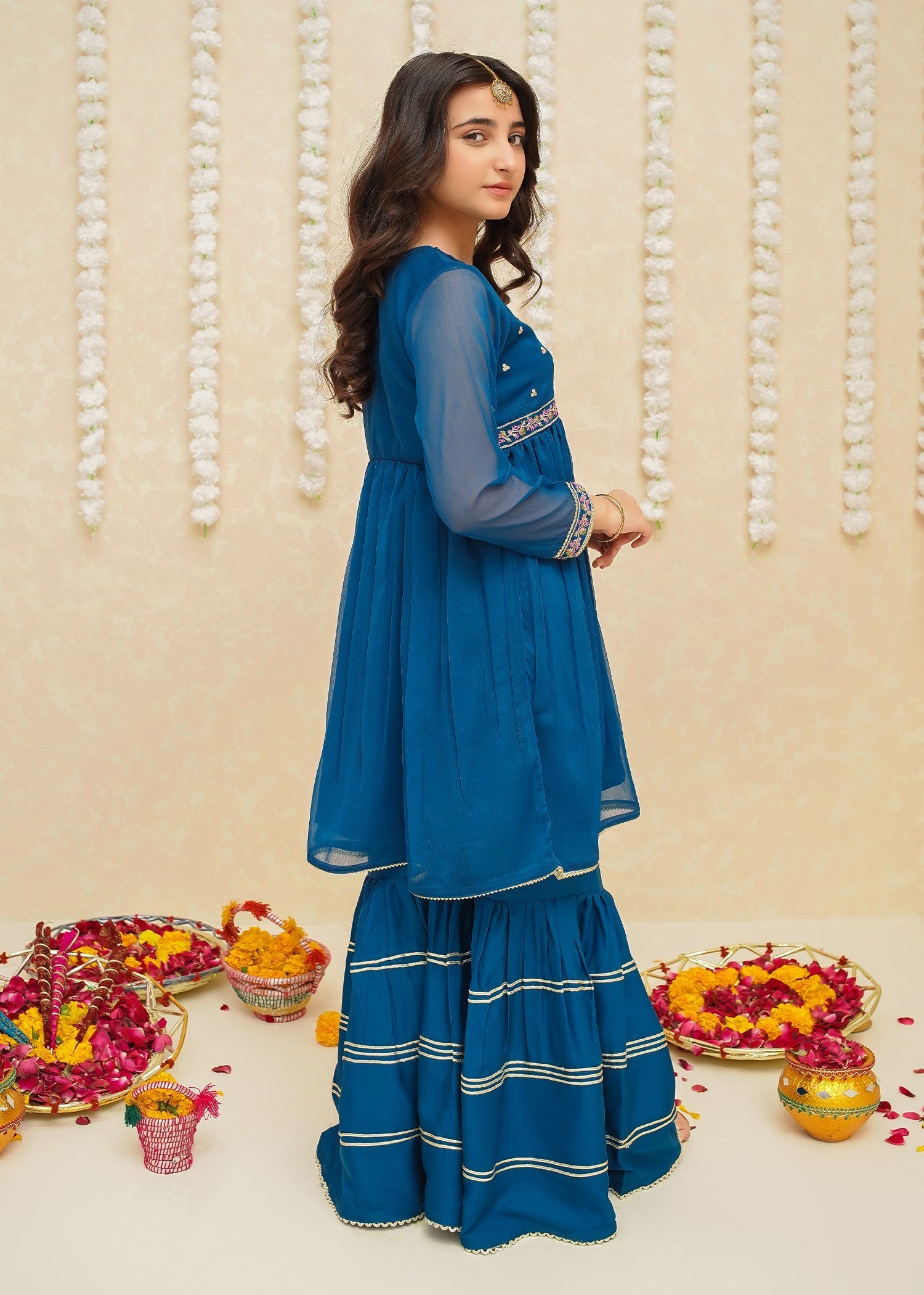 Modest - Chiffon Blue Suit | 9245 - Chiffon - Blue - 3 Piece