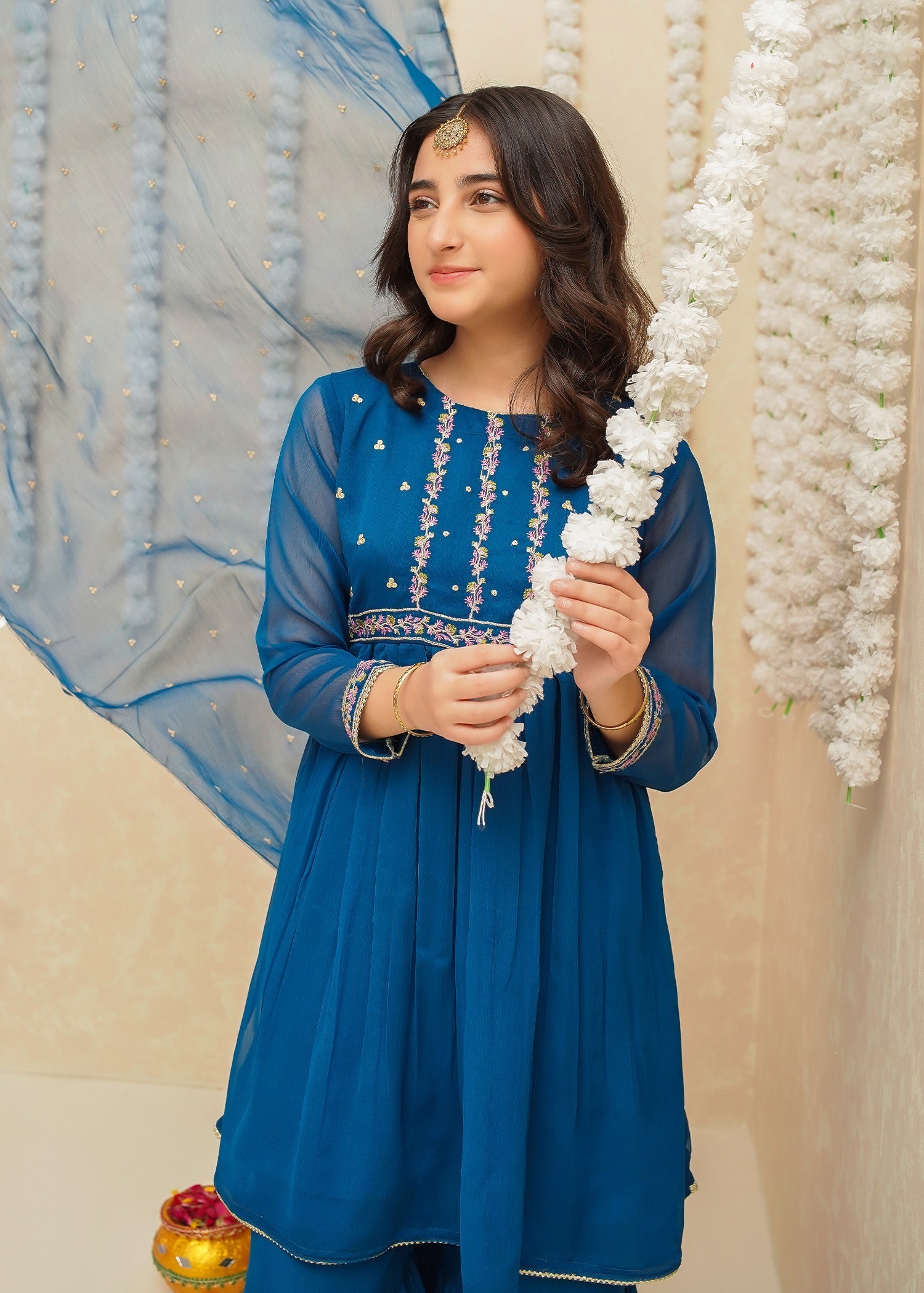 Modest - Chiffon Blue Suit | 9245 - Chiffon - Blue - 3 Piece