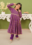 Modest - Linen Purple Printed - Girls 3 Piece Suit
