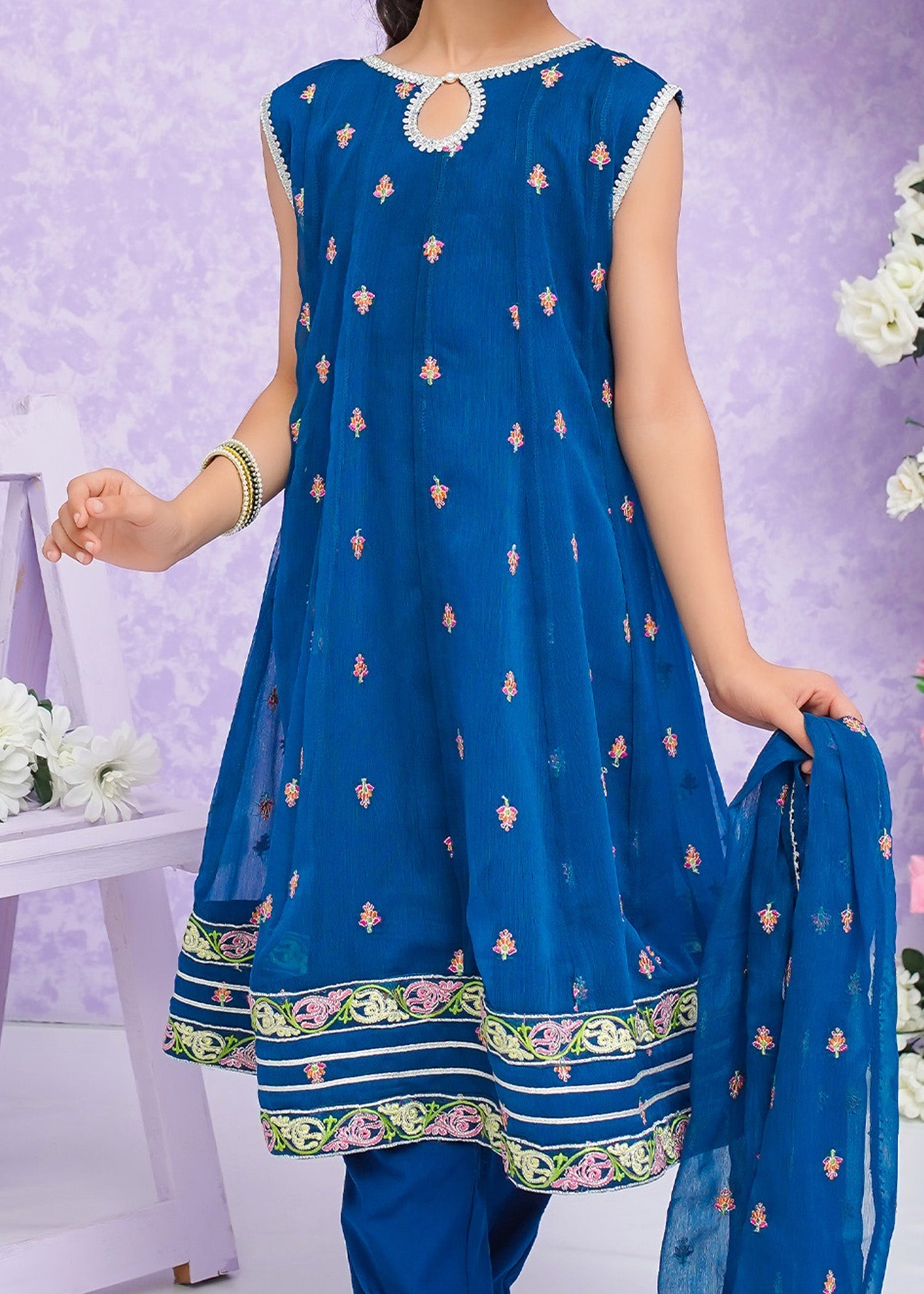 Modest - Zooni - Crinkle - Blue - 3 Piece