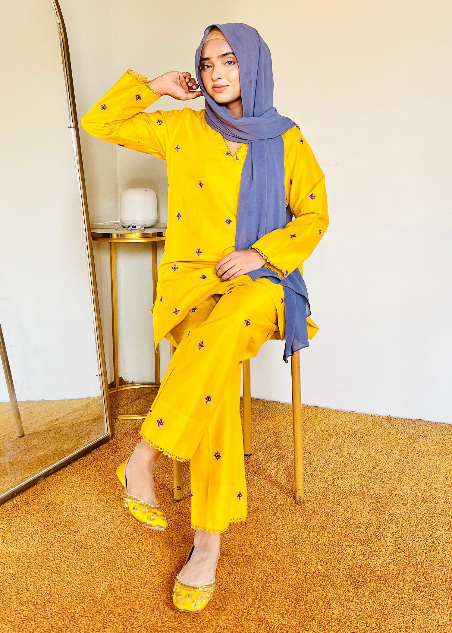 Modest - Aashi - Cotton - Yellow - 2 Piece