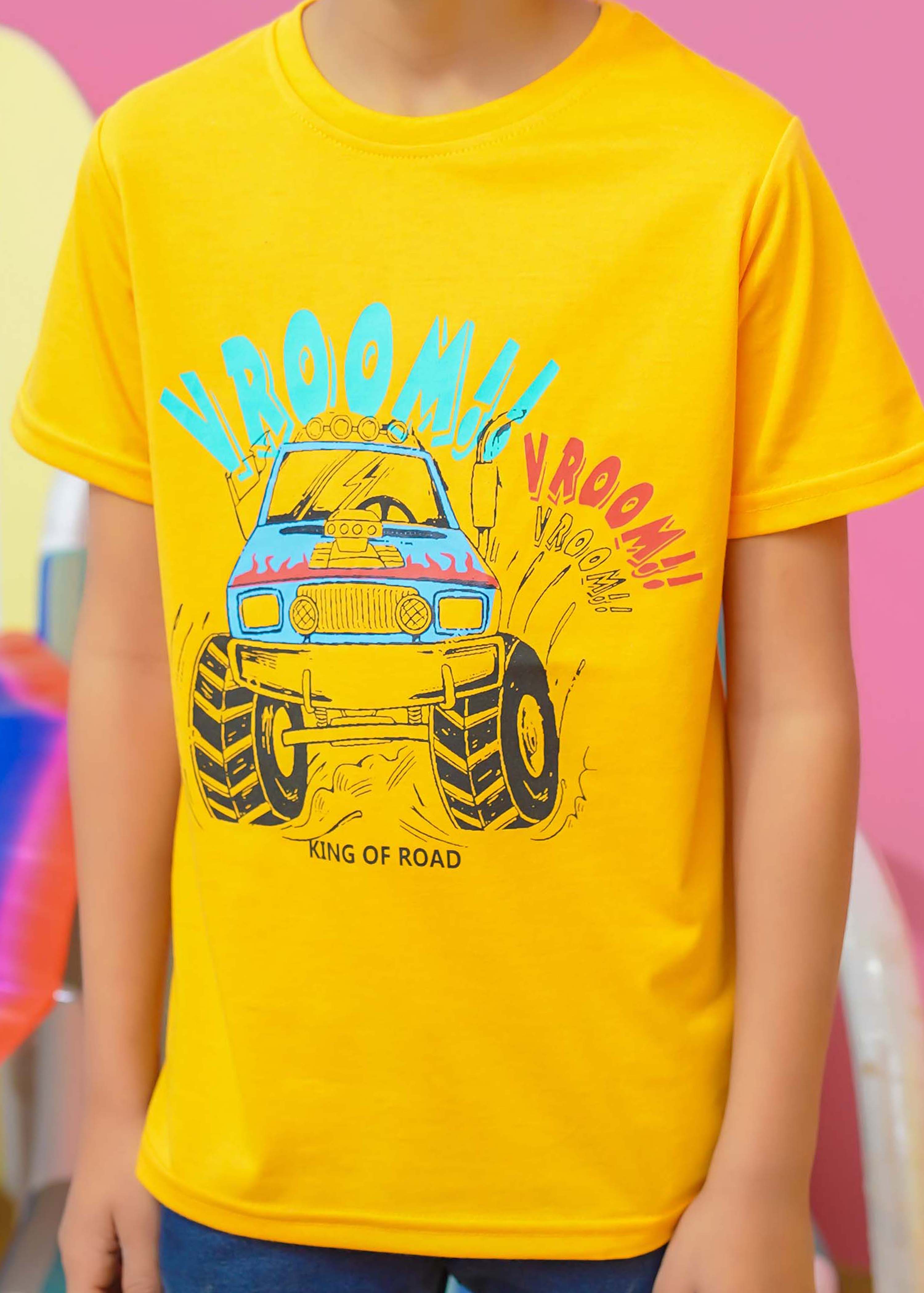 Modest - Truck Graphic Tee - Yellow - Jersey - 1 Piece